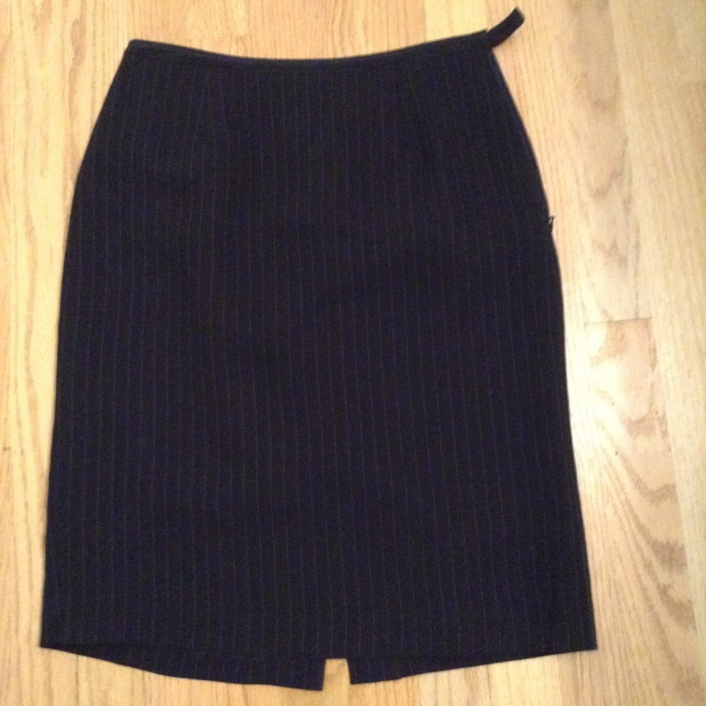 Classic black pinstripe skirt